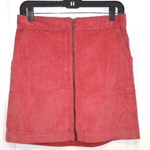 GAP Pink Corduroy Skirt with Zipper